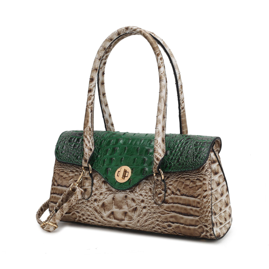 MKF Collection Liviana Shoulder Women's Elegant Bag Croc-Embossed by Mia K.