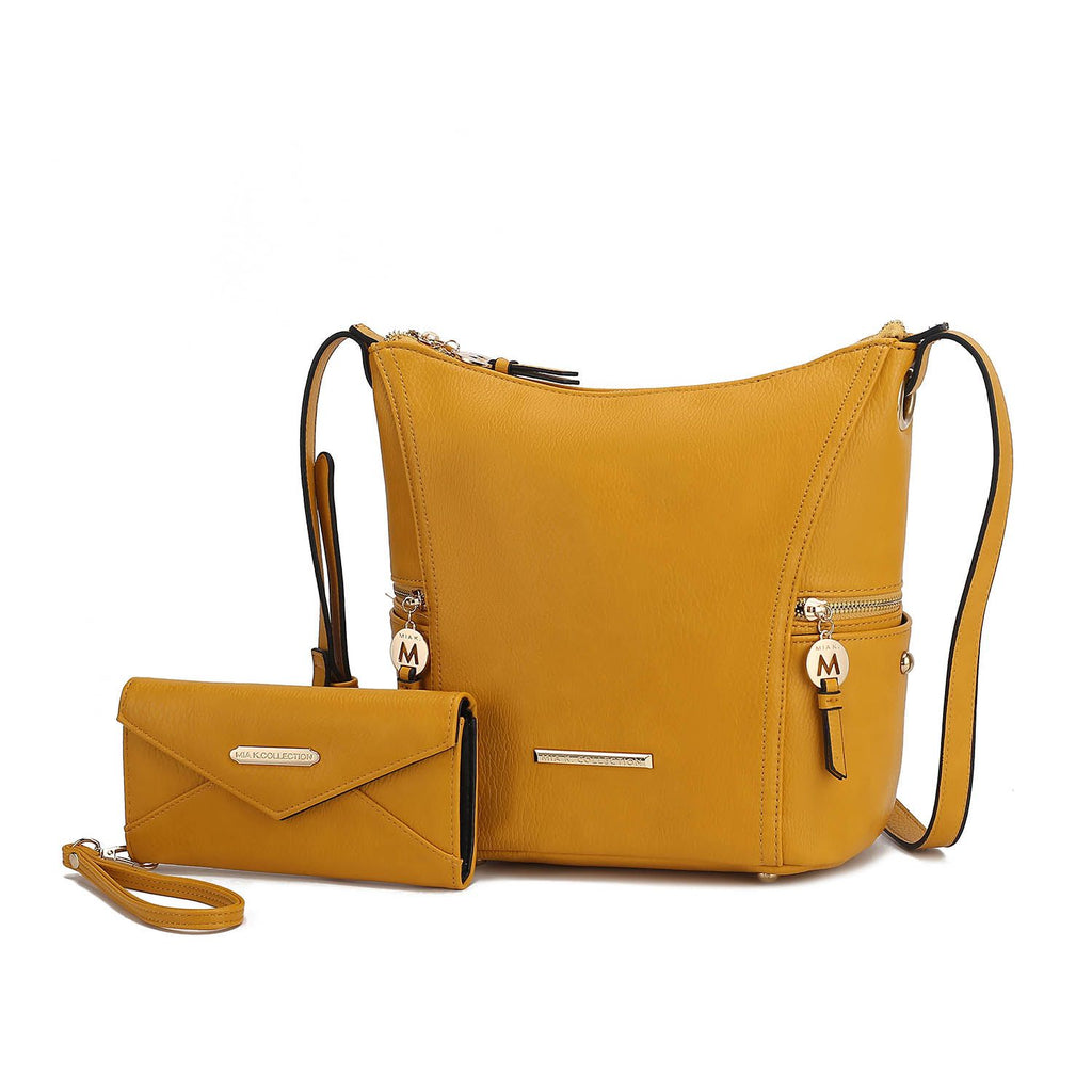 MKF Collection Lux Hobo Bag with Wallet by Mia K