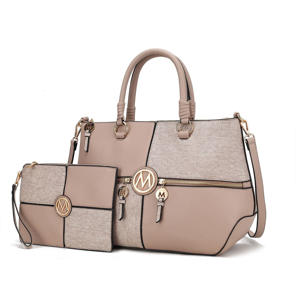 MKF Collection Maji Vegan Leather Women Satchel with Wristlet by Mia K