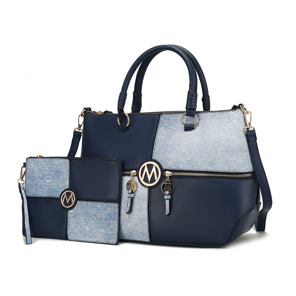 MKF Collection Maji Vegan Leather Women Satchel with Wristlet by Mia K