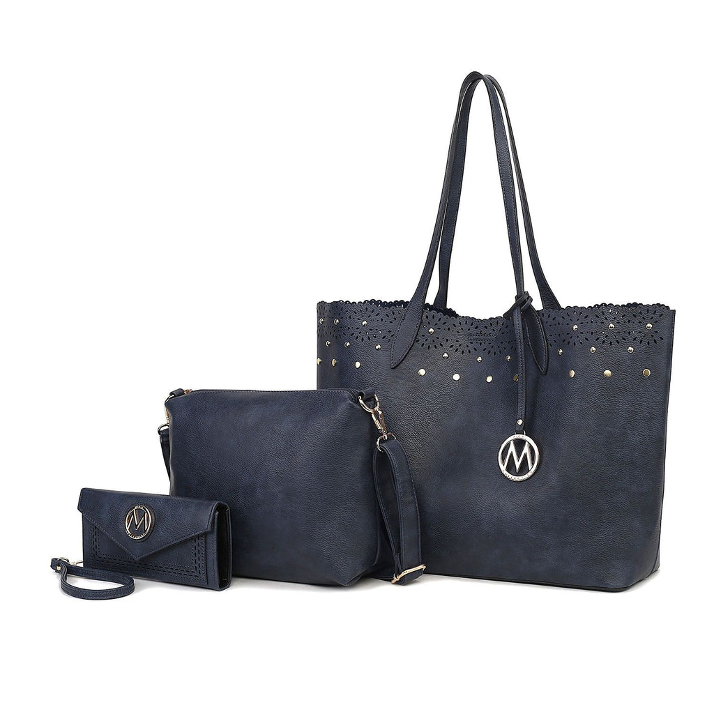 MKF Collection Mariahna 3 PCS Shopper Tote, Cross and Wallet Handbag by Mia K