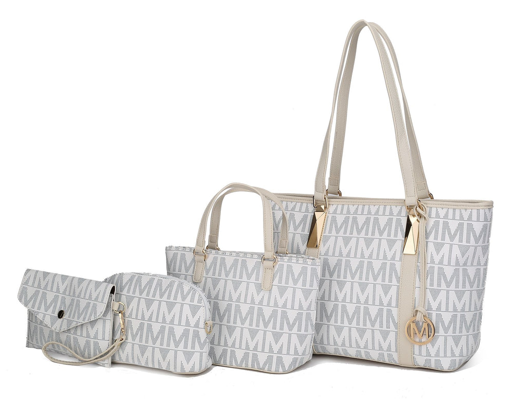 MKF Collection Marimar M Signature Vegan Leather Women's Tote Bag by Mia K – 4 Pcs set