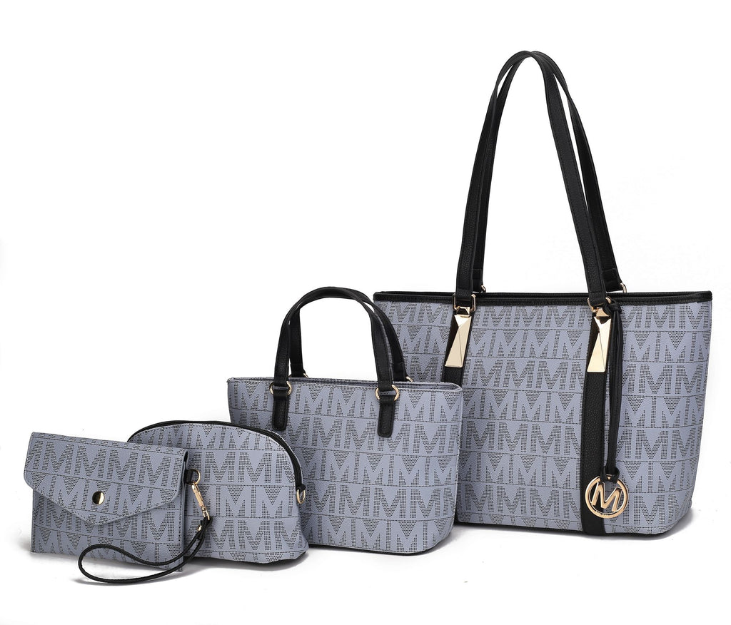 MKF Collection Marimar M Signature Vegan Leather Women's Tote Bag by Mia K – 4 Pcs set