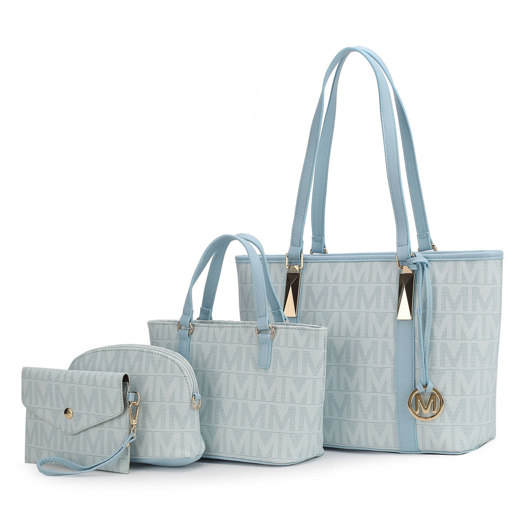 MKF Collection Marimar M Signature Vegan Leather Women's Tote Bag by Mia K – 4 Pcs set