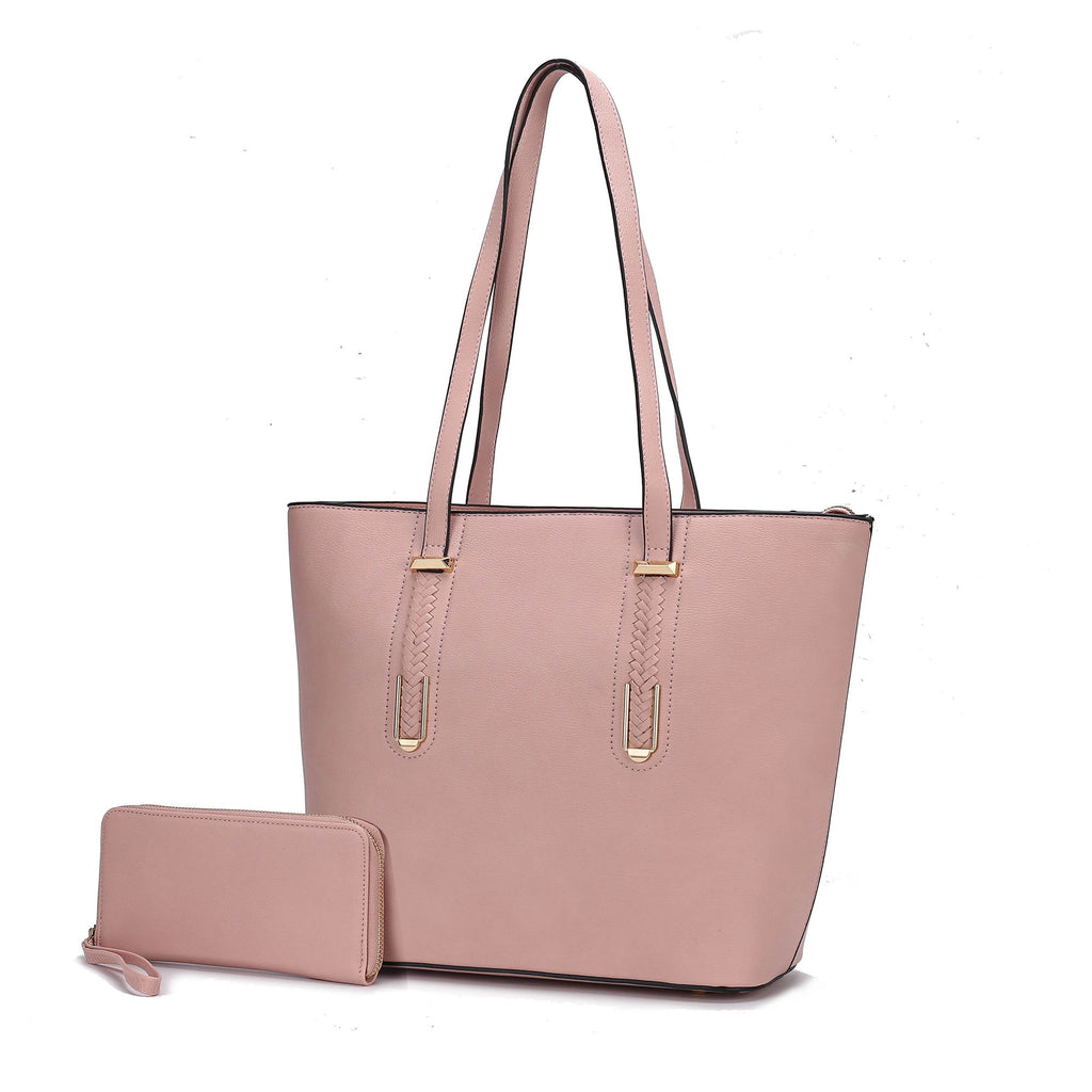 MKF Collection Mina Vegan Leather Women Tote and Wristlet Wallet by Mia K