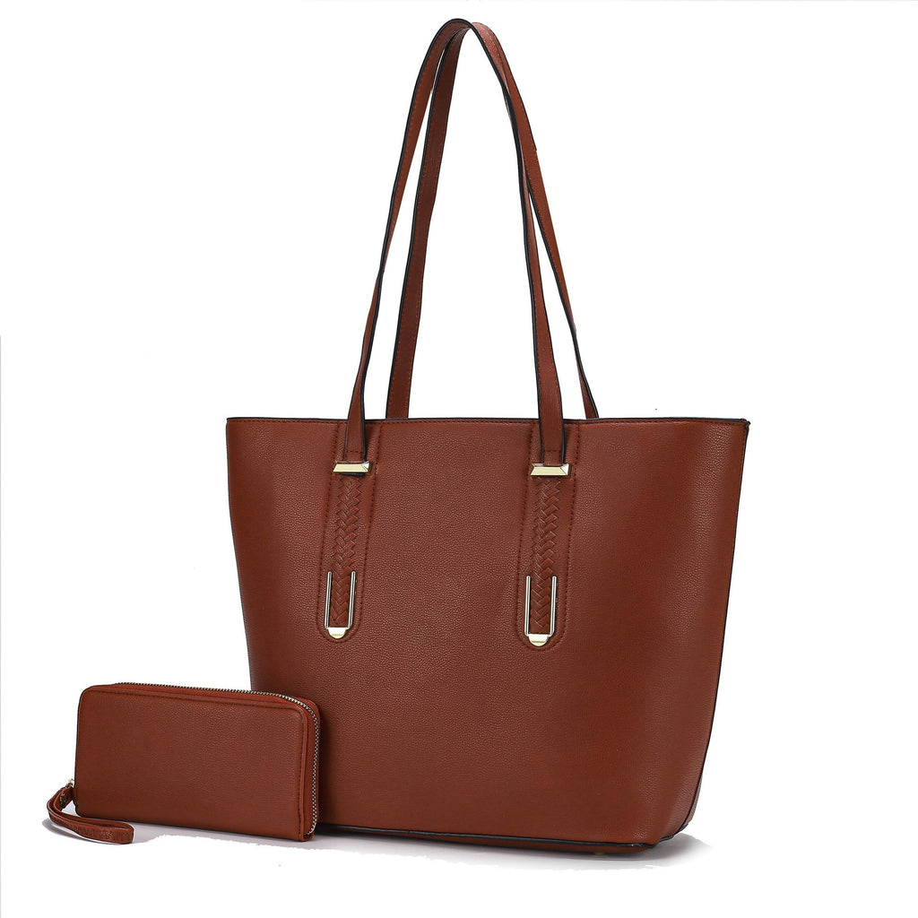 MKF Collection Mina Vegan Leather Women Tote and Wristlet Wallet by Mia K