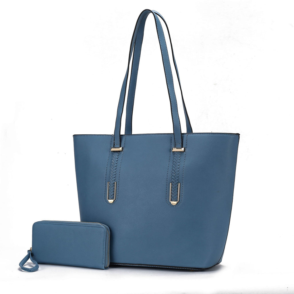 MKF Collection Mina Vegan Leather Women Tote and Wristlet Wallet by Mia K