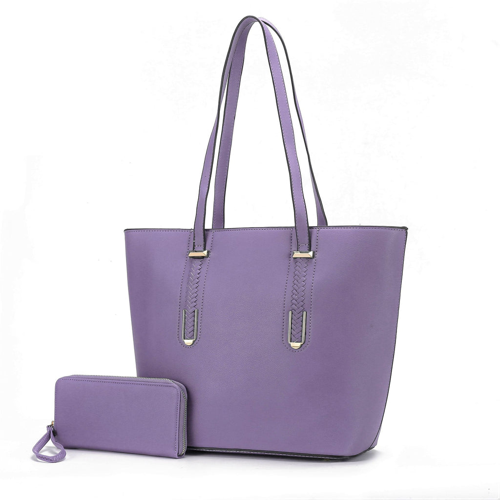 MKF Collection Mina Vegan Leather Women Tote and Wristlet Wallet by Mia K