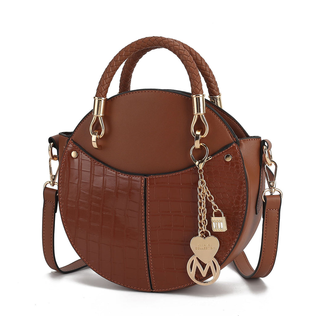 MKF Collection Nobella Croco Crossbody Handbag Vegan Leather Women by Mia K