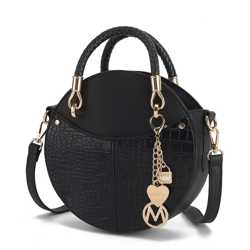 MKF Collection Nobella Croco Crossbody Handbag Vegan Leather Women by Mia K