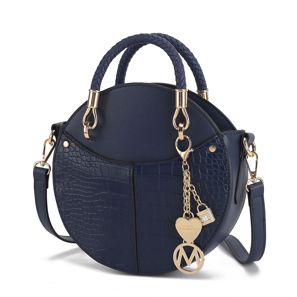 MKF Collection Nobella Croco Crossbody Handbag Vegan Leather Women by Mia K