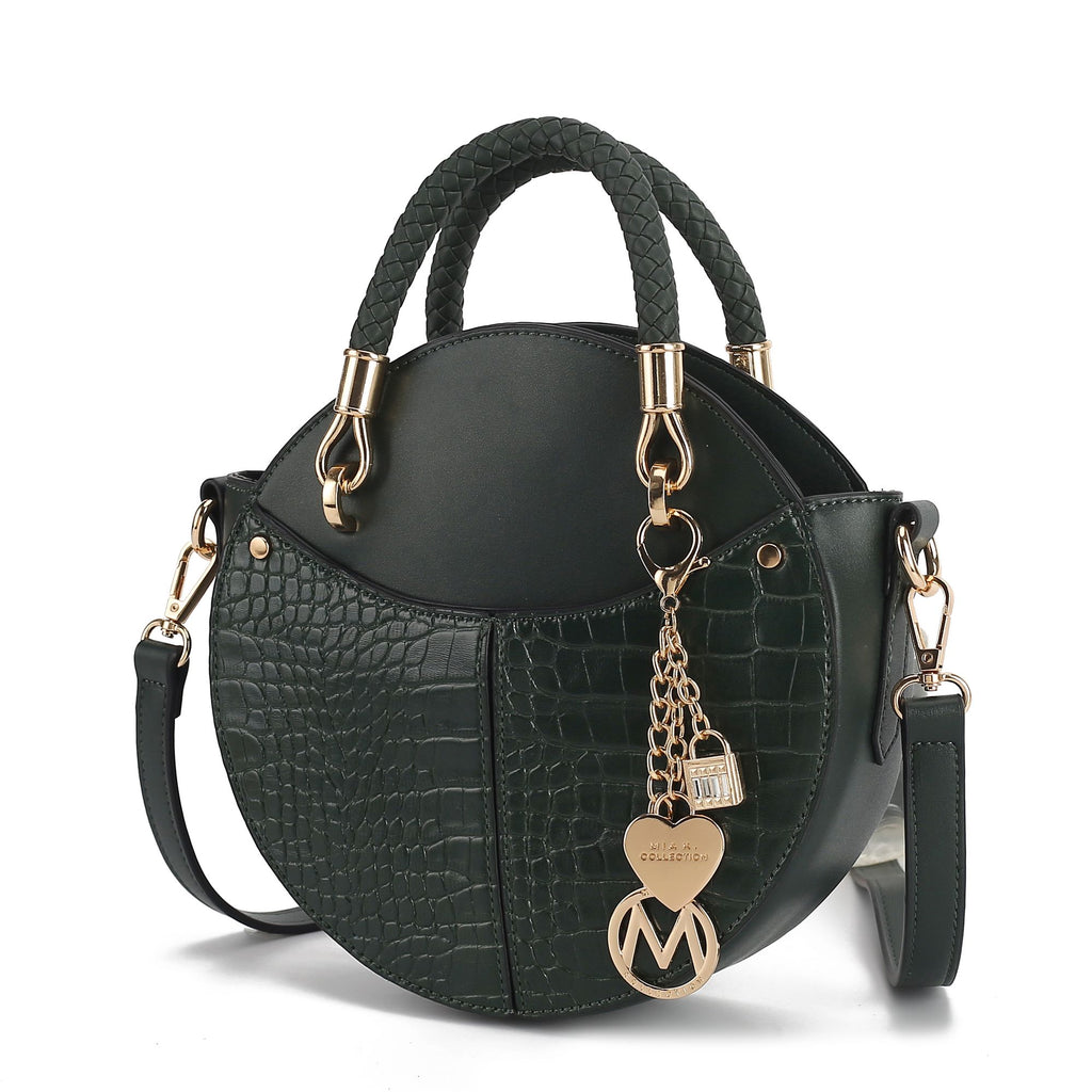 MKF Collection Nobella Croco Crossbody Handbag Vegan Leather Women by Mia K