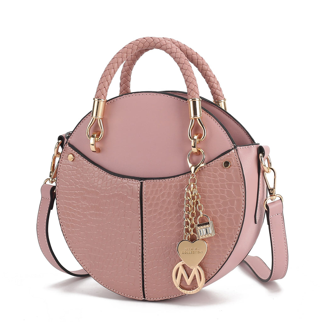 MKF Collection Nobella Croco Crossbody Handbag Vegan Leather Women by Mia K