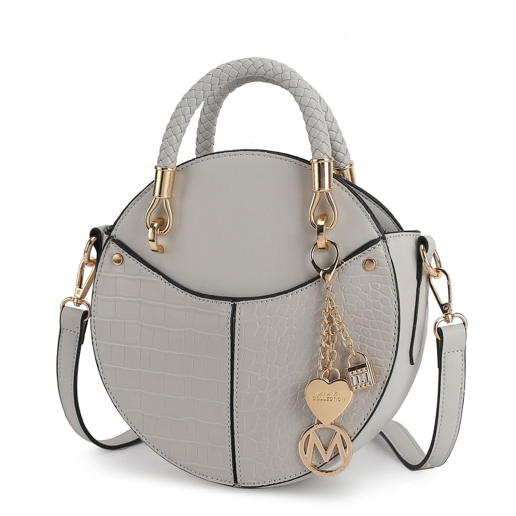 MKF Collection Nobella Croco Crossbody Handbag Vegan Leather Women by Mia K