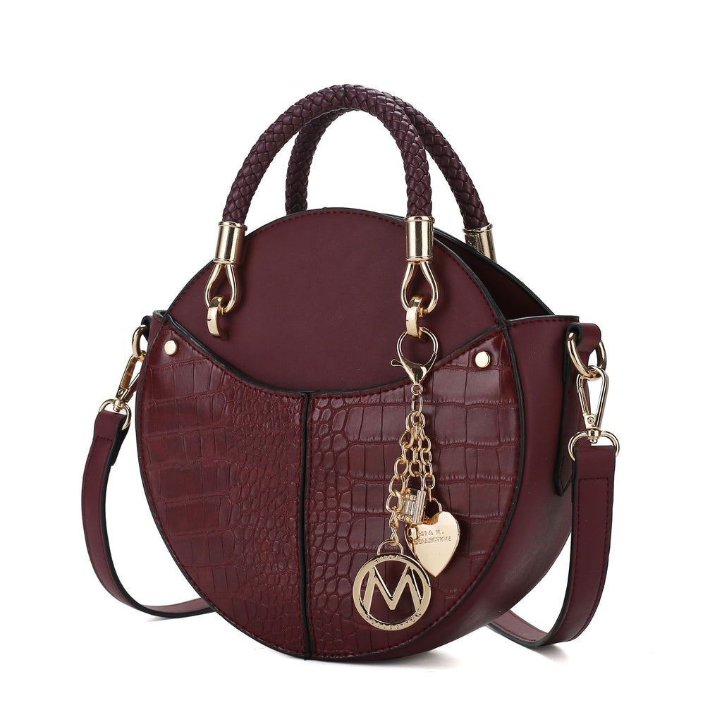 MKF Collection Nobella Croco Crossbody Handbag Vegan Leather Women by Mia K