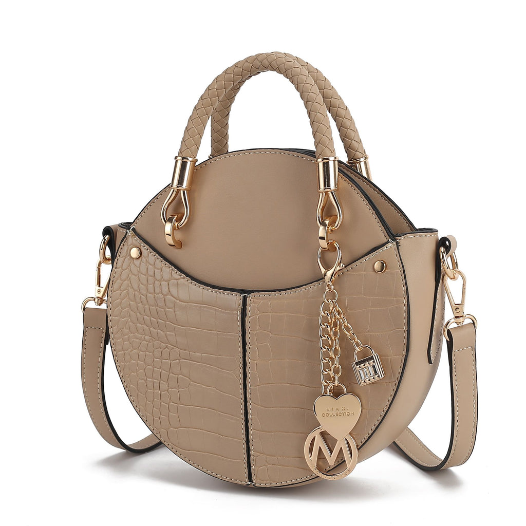 MKF Collection Nobella Croco Crossbody Handbag Vegan Leather Women by Mia K