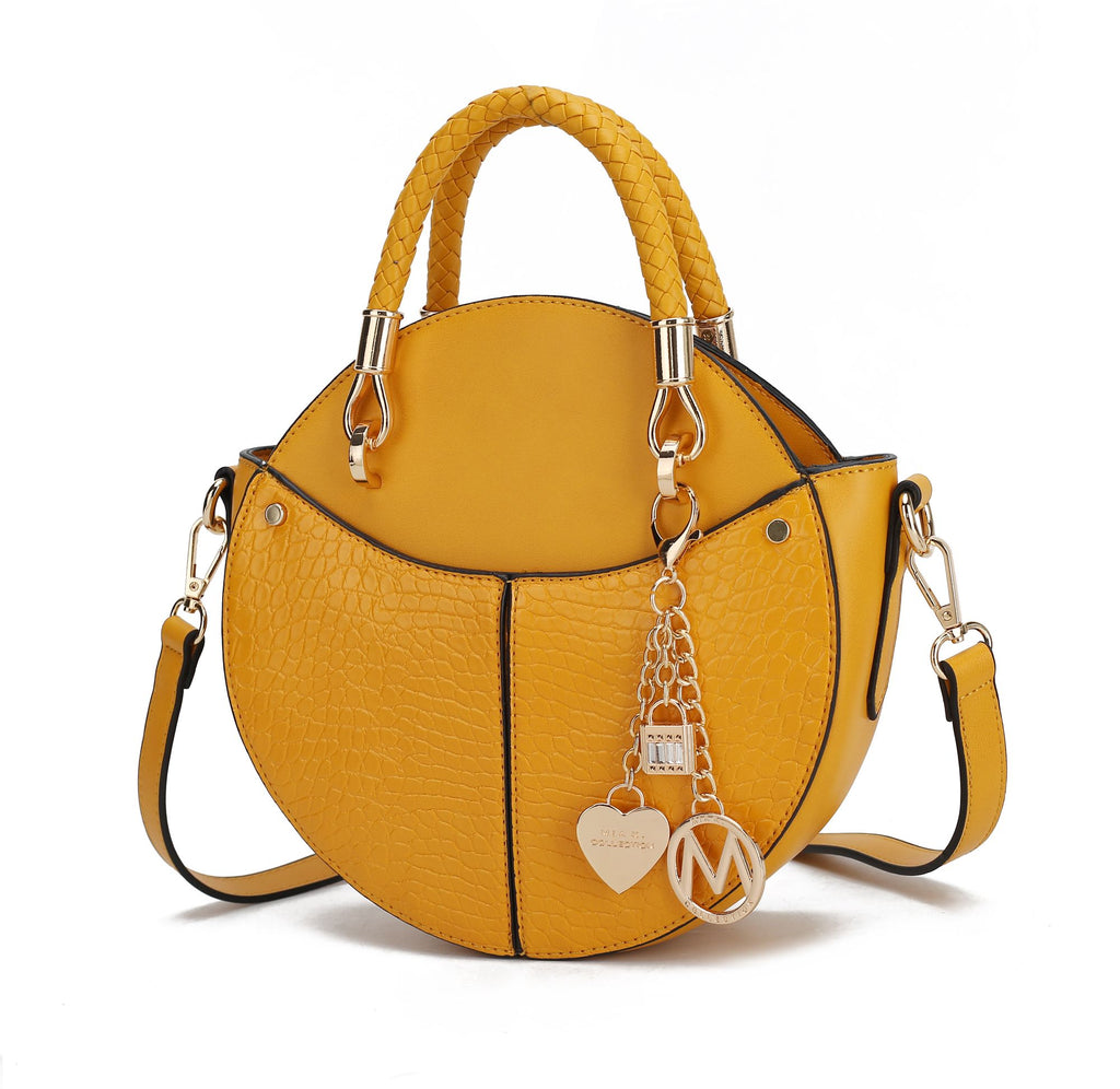 MKF Collection Nobella Croco Crossbody Handbag Vegan Leather Women by Mia K