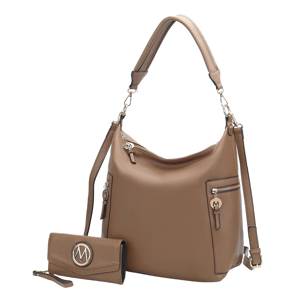MKF Collection Ophelia Vegan Leather Women Hobo Bag with Wallet by Mia K