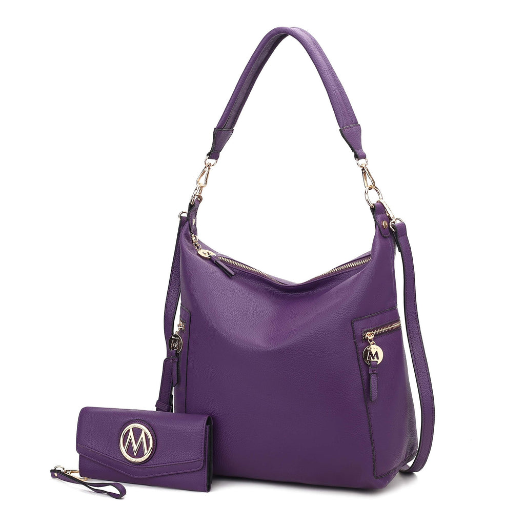 MKF Collection Ophelia Vegan Leather Women Hobo Bag with Wallet by Mia K