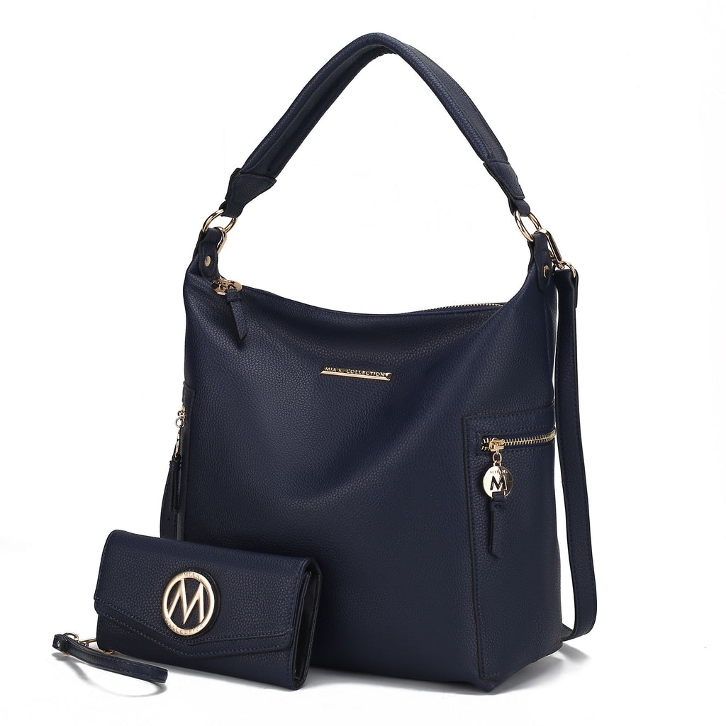 MKF Collection Ophelia Vegan Leather Women Hobo Bag with Wallet by Mia K