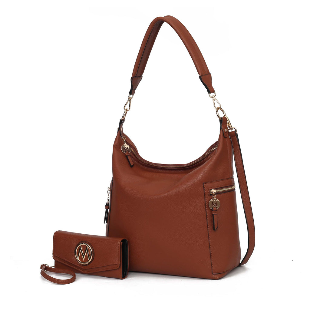 MKF Collection Ophelia Vegan Leather Women Hobo Bag with Wallet by Mia K