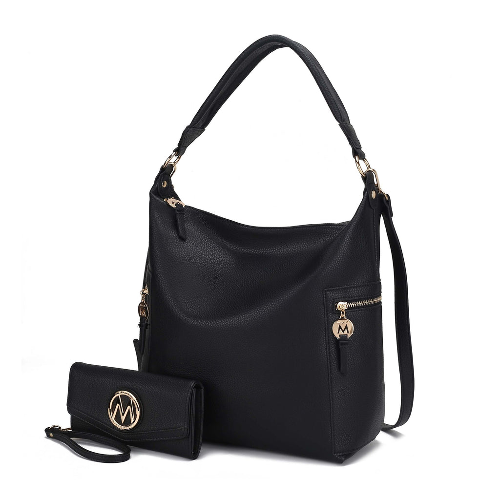 MKF Collection Ophelia Vegan Leather Women Hobo Bag with Wallet by Mia K