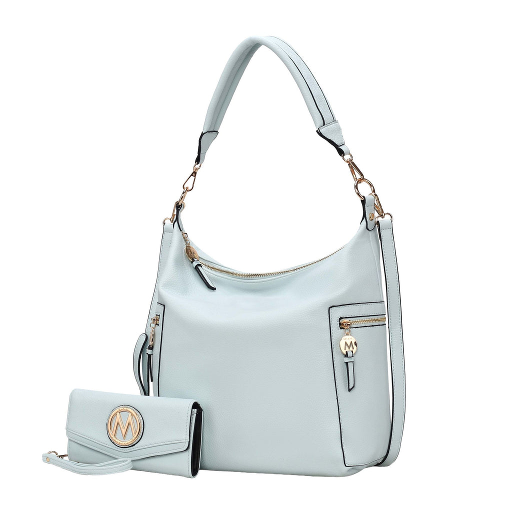 MKF Collection Ophelia Vegan Leather Women Hobo Bag with Wallet by Mia K