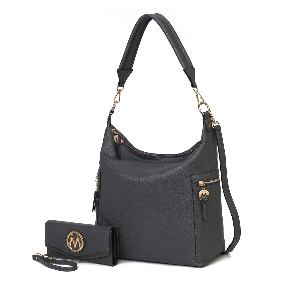 MKF Collection Ophelia Vegan Leather Women Hobo Bag with Wallet by Mia K