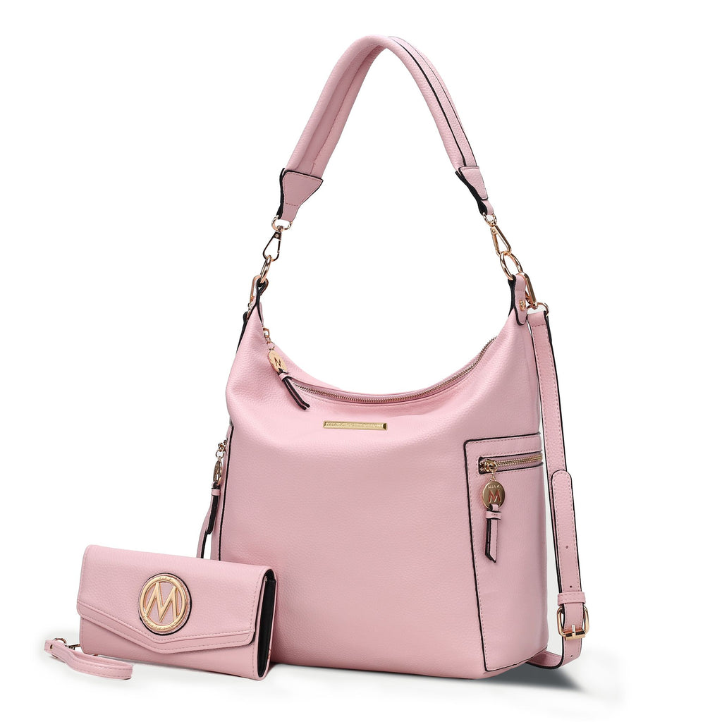 MKF Collection Ophelia Vegan Leather Women Hobo Bag with Wallet by Mia K