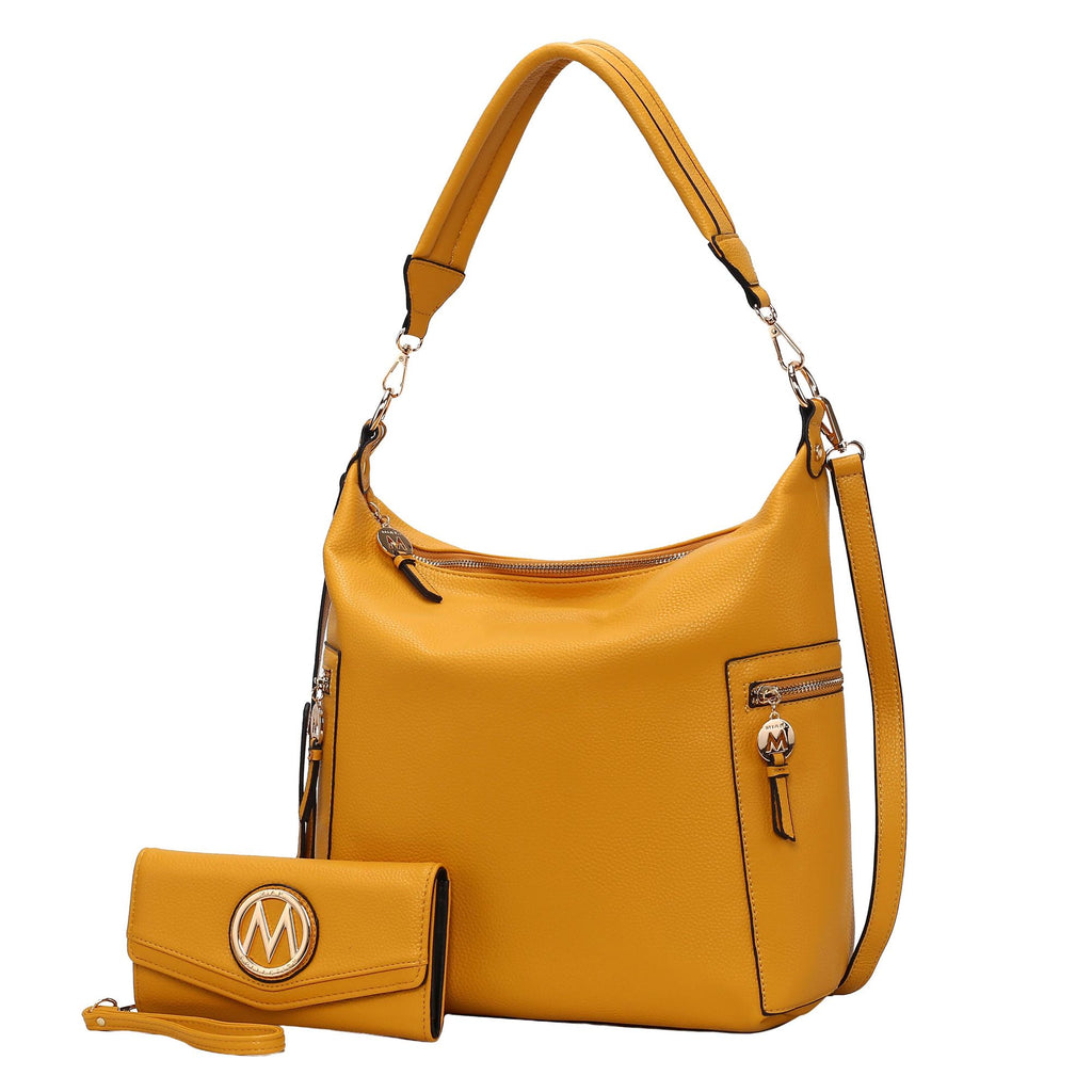 MKF Collection Ophelia Vegan Leather Women Hobo Bag with Wallet by Mia K