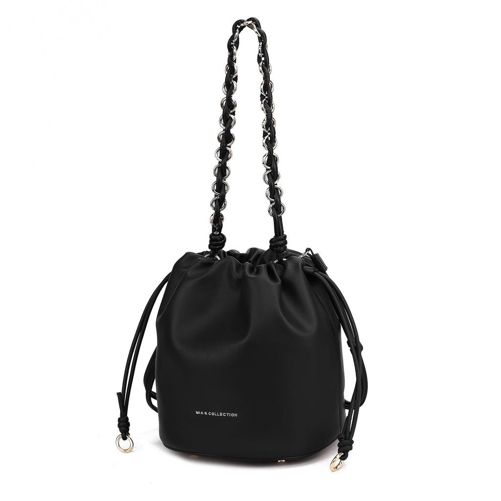 MKF Collection Paityn Women's Bucket Crossbody Shoulder Bag with Drawstring Closure by Mia K