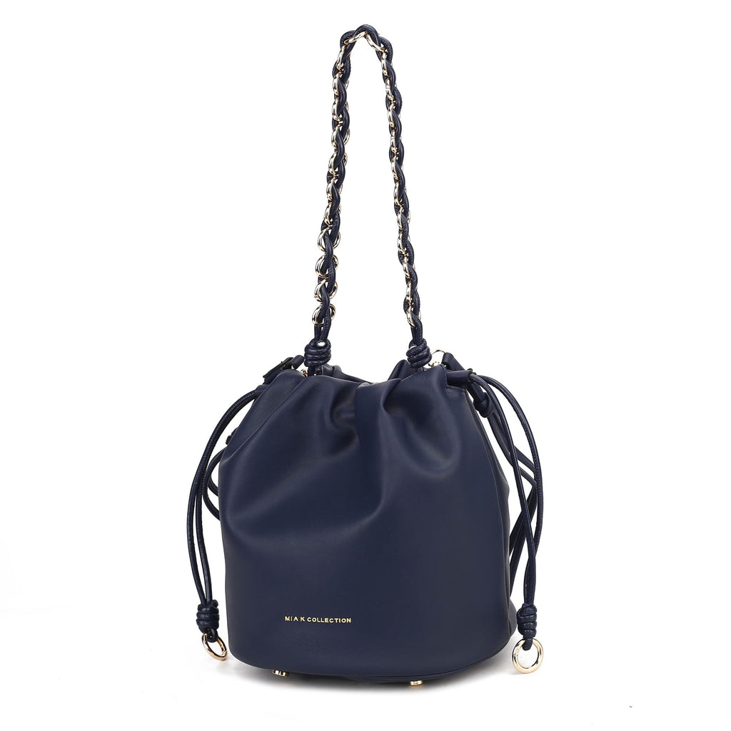 MKF Collection Paityn Women's Bucket Crossbody Shoulder Bag with Drawstring Closure by Mia K