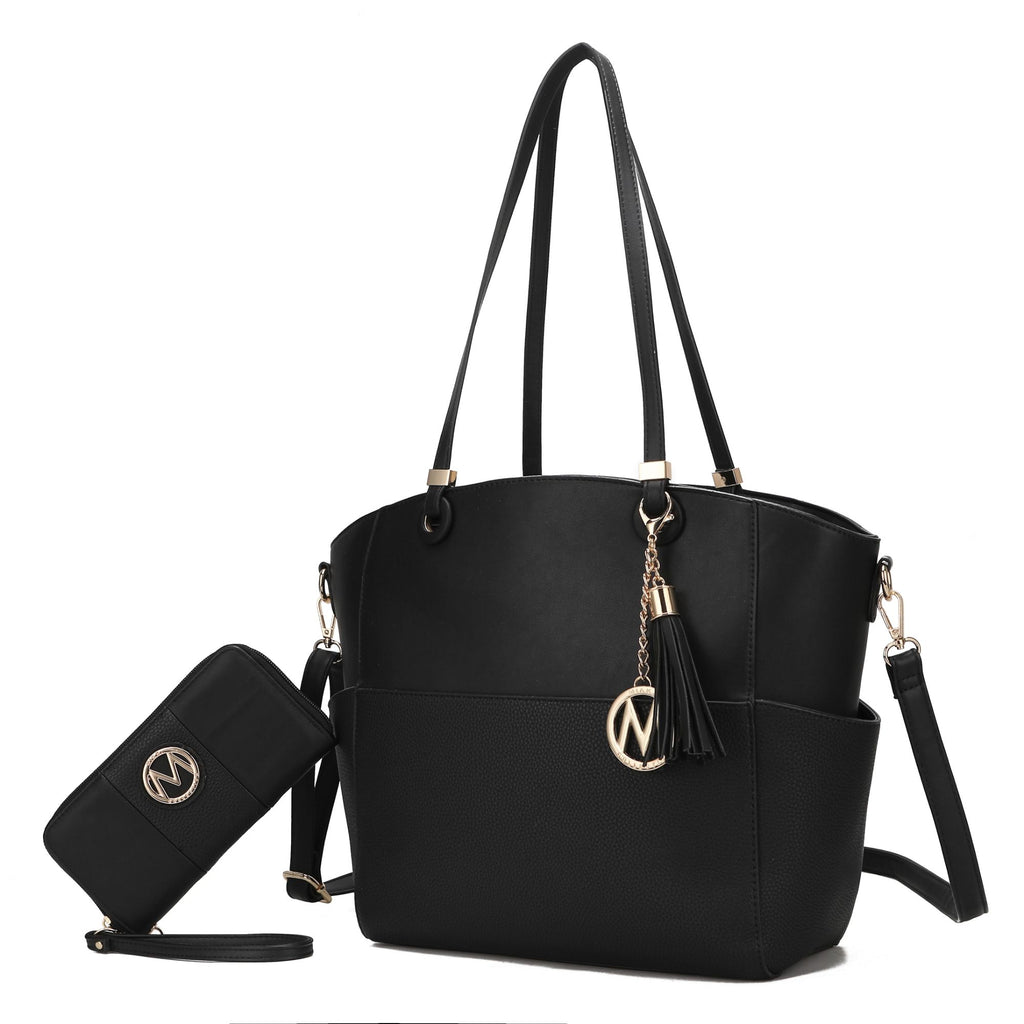 MKF Collection Prisha Vegan Leather Women Tote Bag with Wallet by Mia K