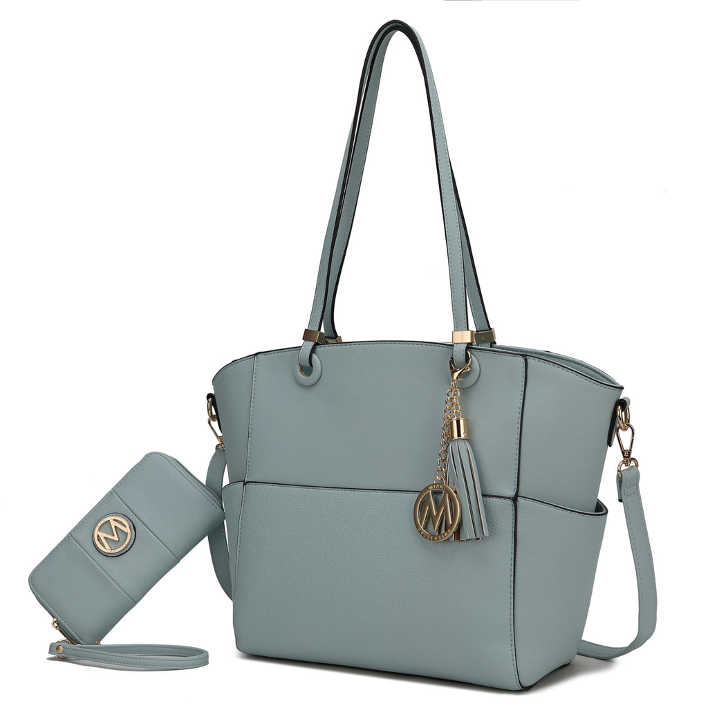 MKF Collection Prisha Vegan Leather Women Tote Bag with Wallet by Mia K