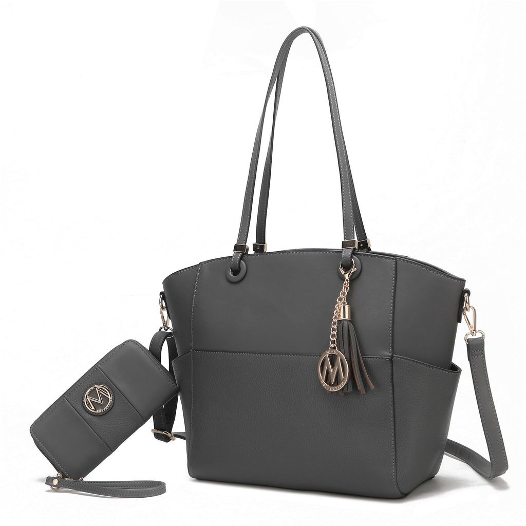 MKF Collection Prisha Vegan Leather Women Tote Bag with Wallet by Mia K