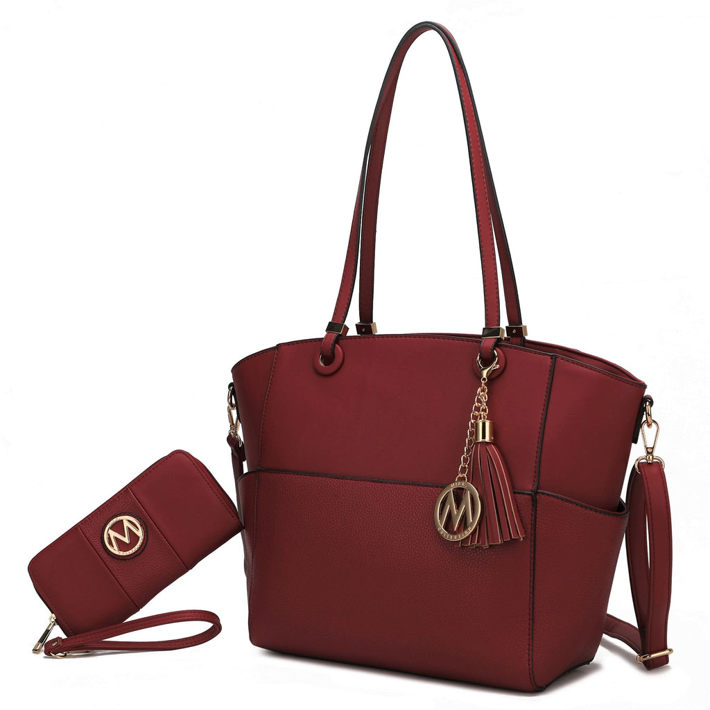 MKF Collection Prisha Vegan Leather Women Tote Bag with Wallet by Mia K