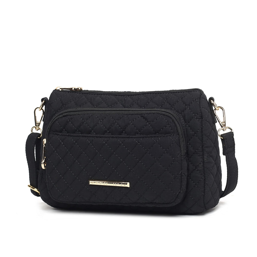 MKF Collection Rosalie Solid Quilted Cotton Women Shoulder Bag by Mia K