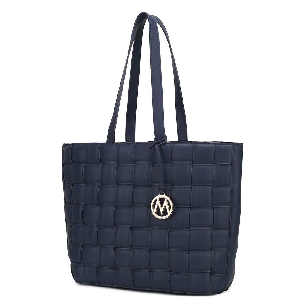 MKF Collection Rowan Woven Vegan Leather Women Tote Bag by Mia K