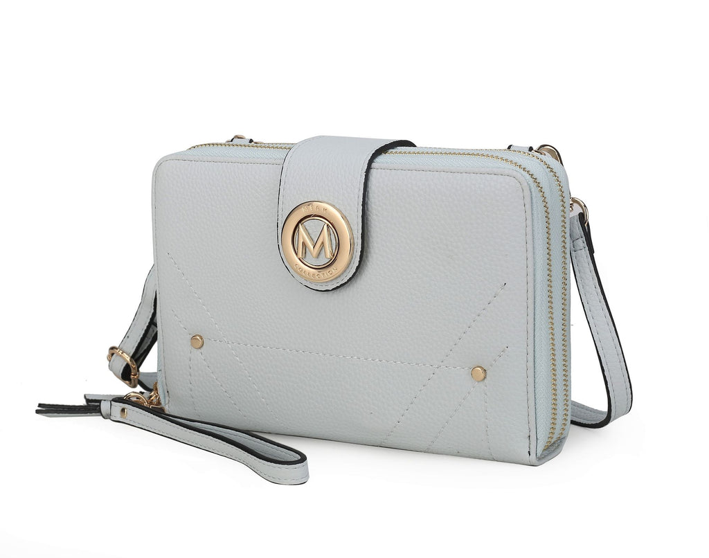 MKF Collection Sage Cell phone Wallet Crossbody Handbag with Optional Wristlet by Mia K