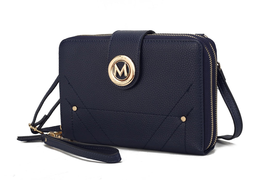 MKF Collection Sage Cell phone Wallet Crossbody Handbag with Optional Wristlet by Mia K