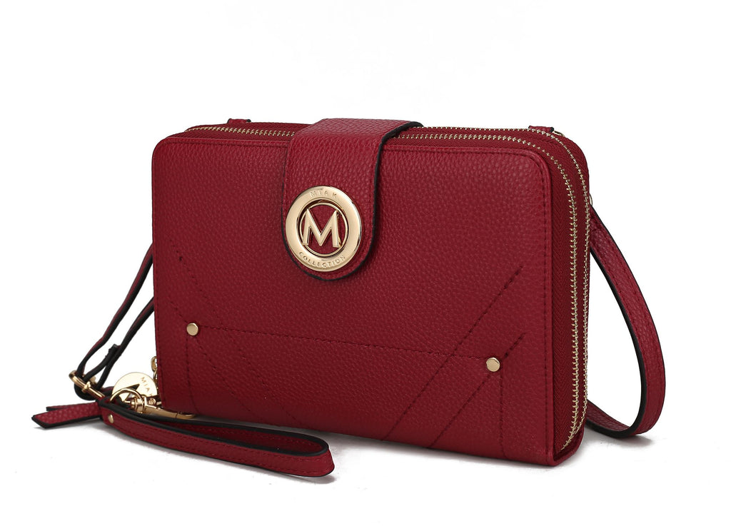 MKF Collection Sage Cell phone Wallet Crossbody Handbag with Optional Wristlet by Mia K