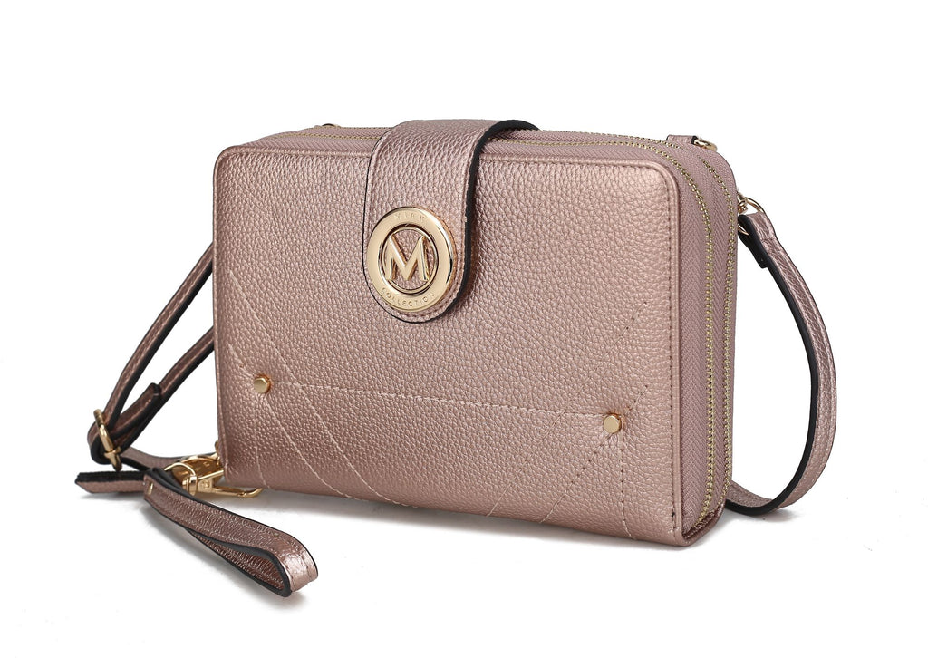 MKF Collection Sage Cell phone Wallet Crossbody Handbag with Optional Wristlet by Mia K