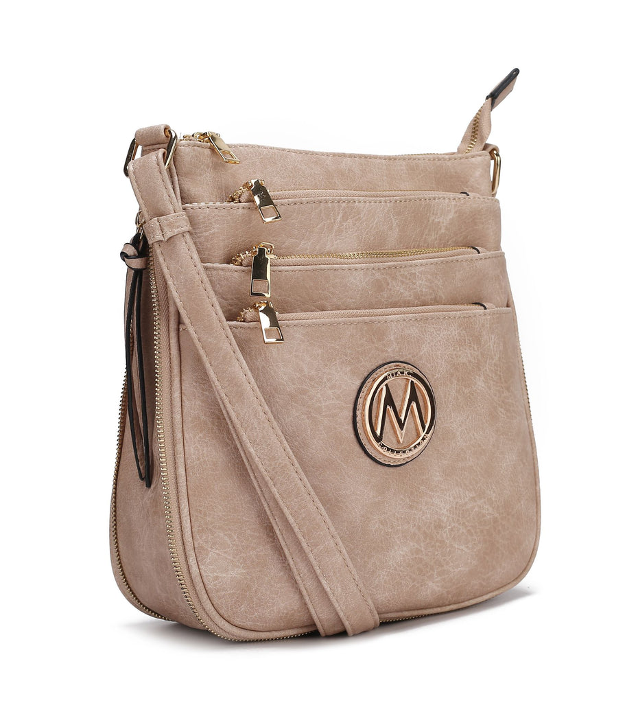 MKF Collection Salome Expandable Multi Compartment Crossbody Handbag by Mia K