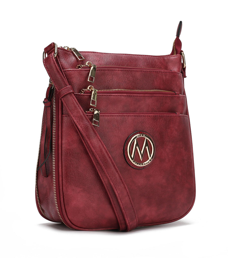 MKF Collection Salome Expandable Multi Compartment Crossbody Handbag by Mia K