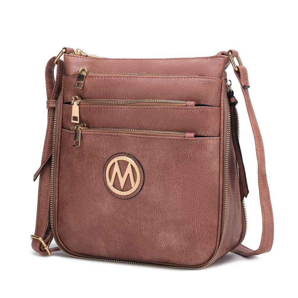 MKF Collection Salome Expandable Multi Compartment Crossbody Handbag by Mia K