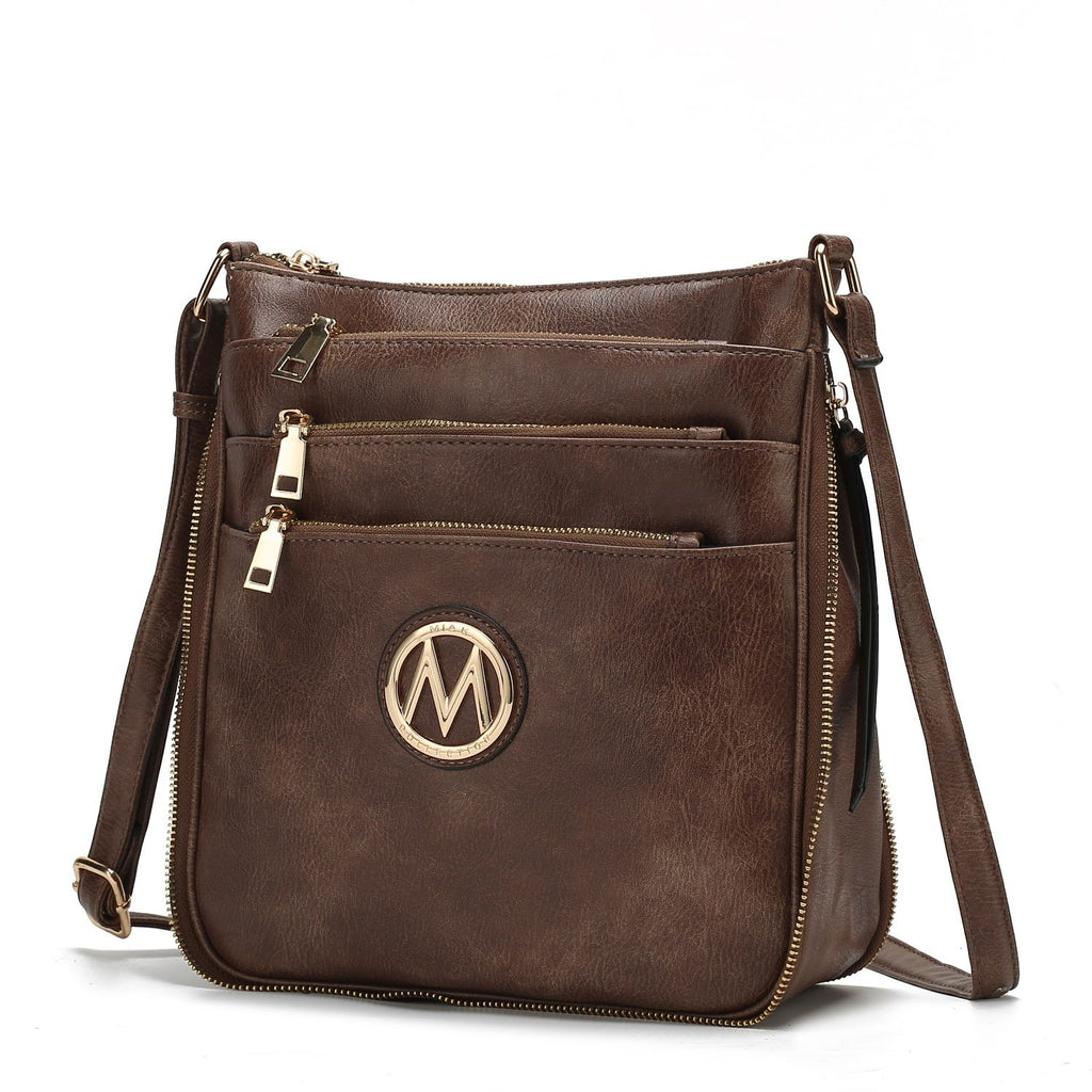 MKF Collection Salome Expandable Multi Compartment Crossbody Handbag by Mia K