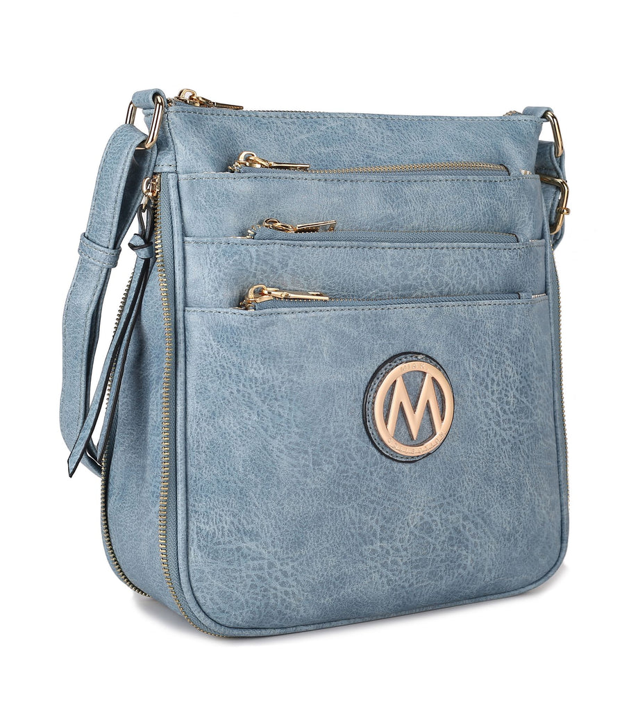 MKF Collection Salome Expandable Multi Compartment Crossbody Handbag by Mia K
