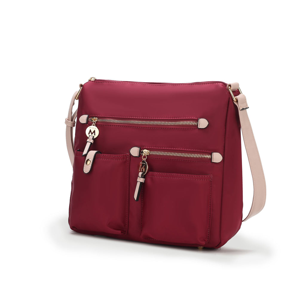 MKF Collection Serena Color-Block Nylon Women Shoulder Bag by Mia K