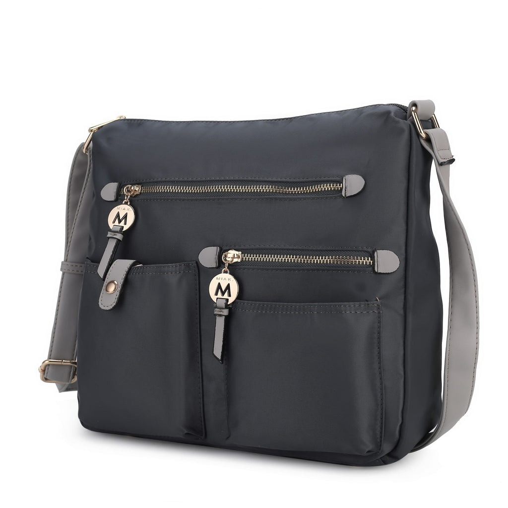 MKF Collection Serena Color-Block Nylon Women Shoulder Bag by Mia K