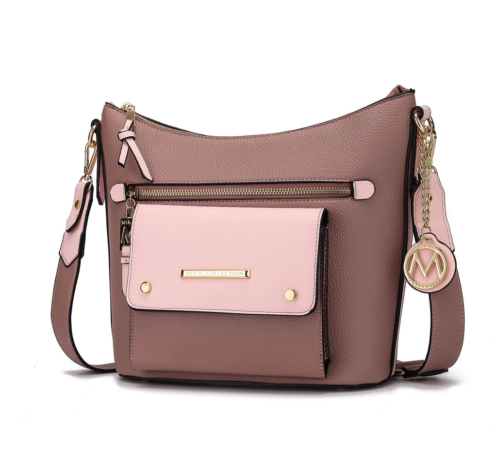 MKF Collection Serenity Color Block Vegan Leather Women Crossbody Bag by Mia K